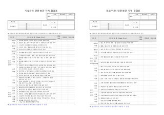 (201)안전관리 점검표
